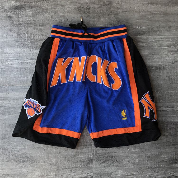 Men MLB New York Knicks Blue Shorts->more jerseys->NBA Jersey